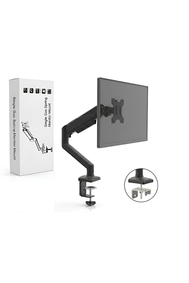 ® Computer Monitor Arm, Gas Spring Monitor Mount Desk Mount Tilt Angle for 10-32 Inch