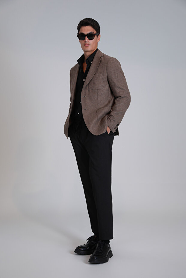 Jakob Erkek Basic Gömlek Slim Fit Siyah - 4