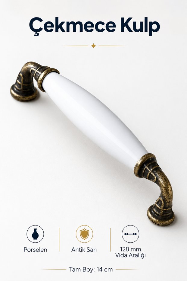 Porcelain Antique Yellow 128 mm Handles Furniture Kitchen Cabinet Drawer Cupboard Door Handle Handle