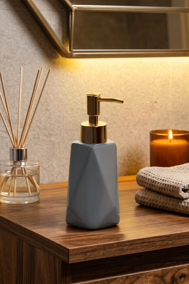 3203 Porcelain Liquid Soap Dispenser - Countertop Bathroom Kitchen Sink Soap Dispenser - 250 Cc