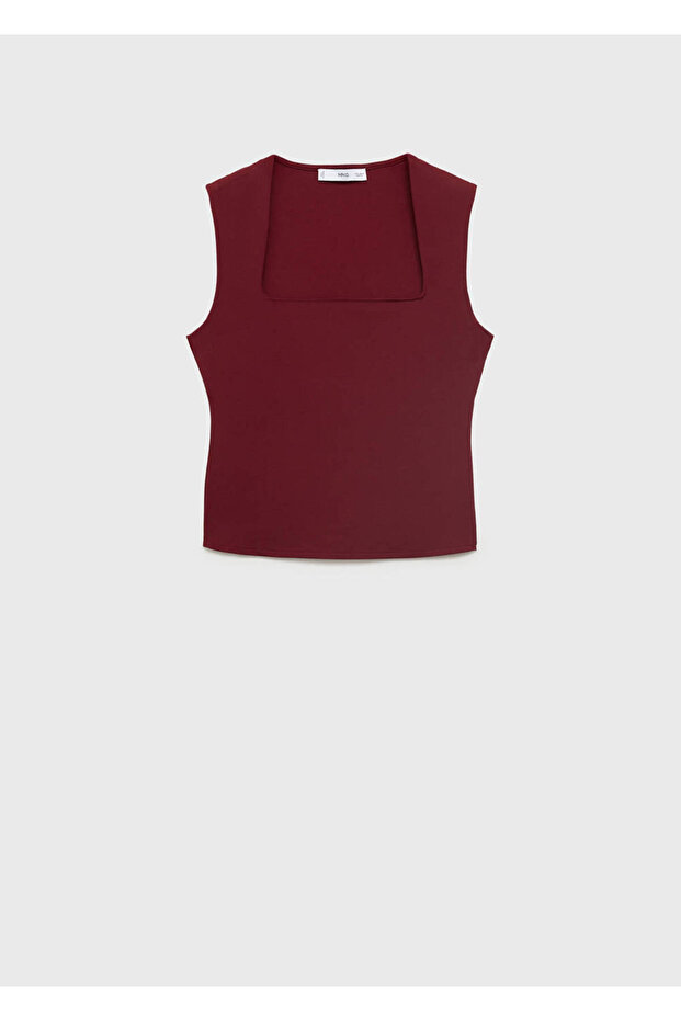 Schmal geschnittene Bluse mit breiten Trägern - 3