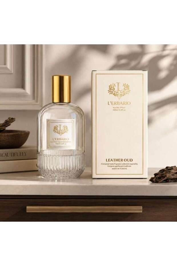 Lerbario Leather Oud Spray Fragrance 100ml 5x5x12cm - White