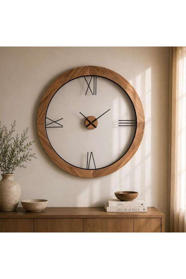Marcile Wall Clock Dia 112cm - Natural
