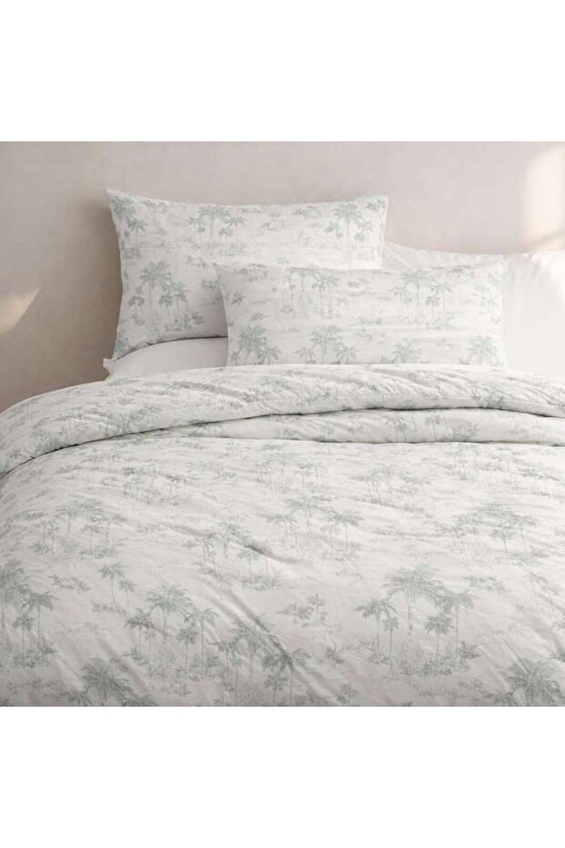 Reflection Home Oasis Palm Printed 3-piece King Comforter Set 240x260cm -sage