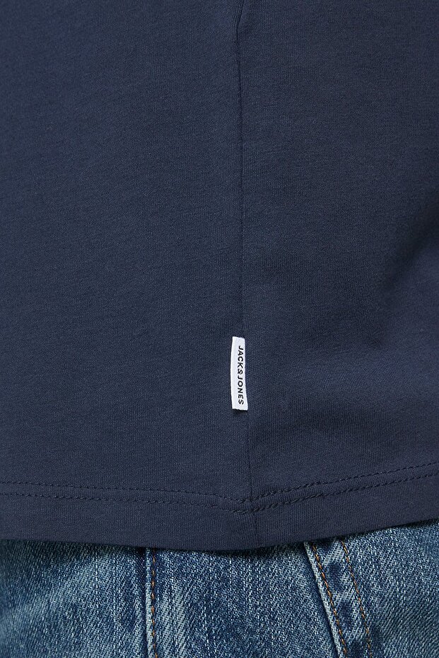 JJEORGANIC BASIC TEE SS O-NECK NOOS كحلي - 5