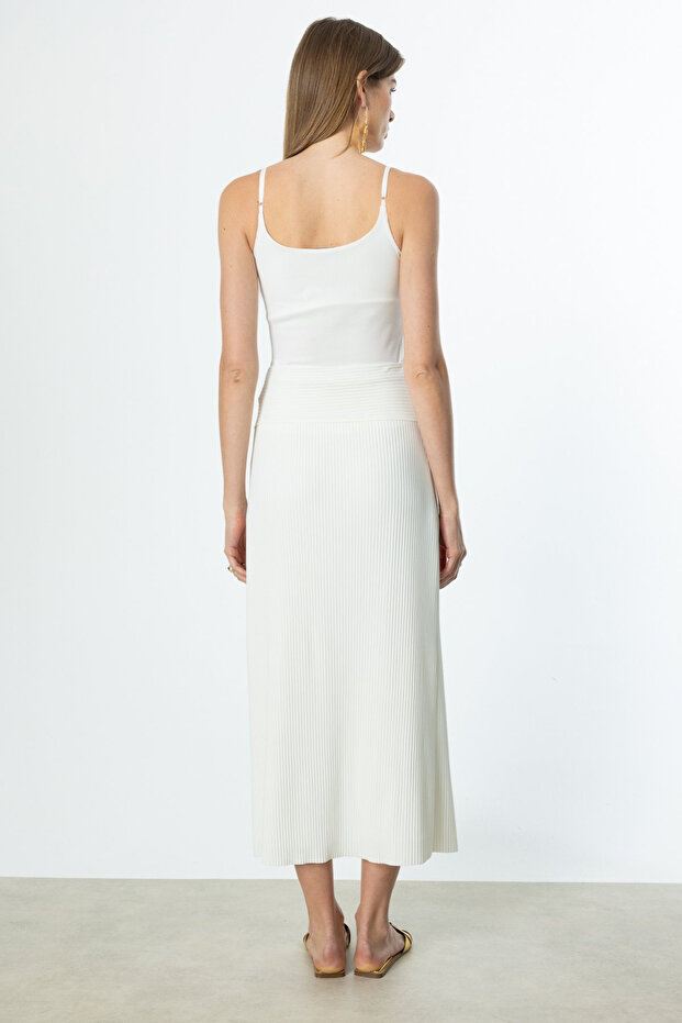 Ribbed Midi Skirt - 4
