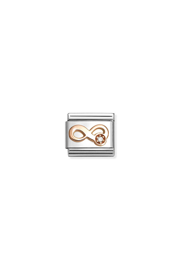 Composable Classic Decorative Link - Symbols - Infinite White - 9K Rose Gold