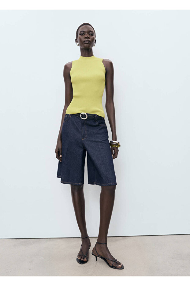 Bluse aus Rippstrick - 2