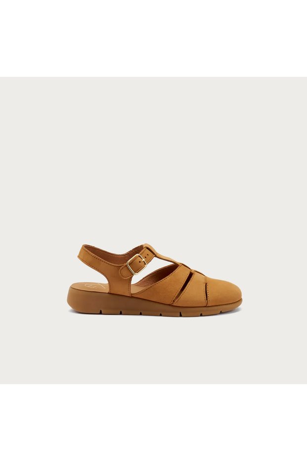 Woman / girl sandal 51h6 frau nabuk caramel