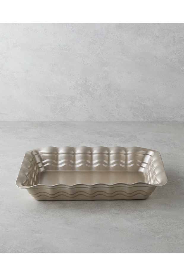 Patisserie Prince Carbon Steel Rectangular Baking Tray 38X27 cm Champagne