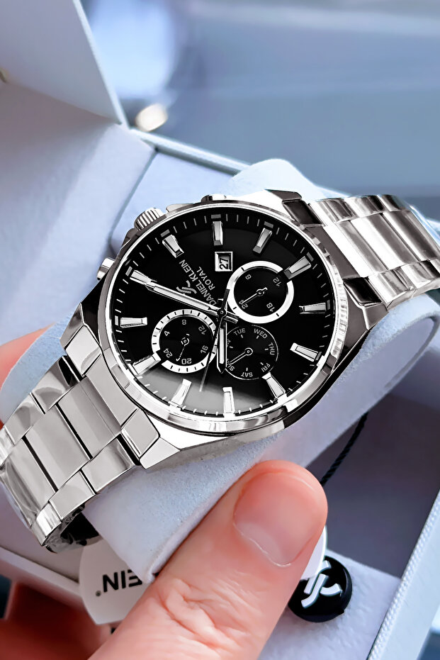 Custom Boxed Men's Wrist Watch Father's Day 3 Atm Waterproof Steel Band Gift Bracelet