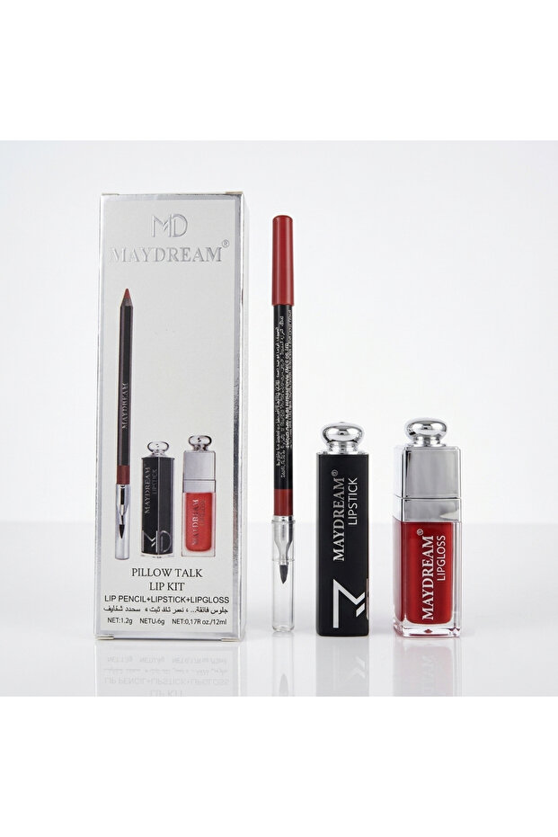 طقم الشفاه المتكامل "Pillow Talk Lip Kit" من