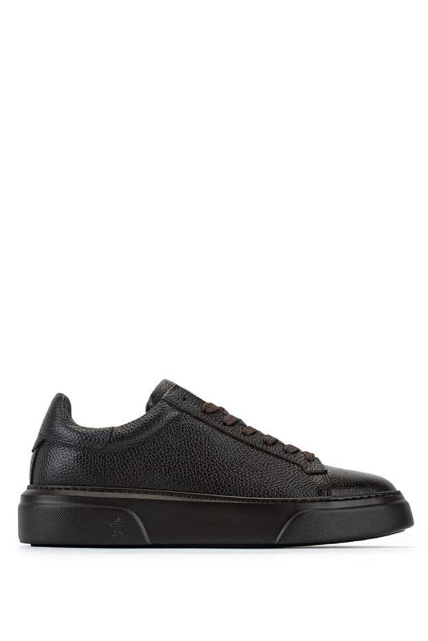 Men's Genuine Leather Brown Sole Sneakers & Sports Shoes
