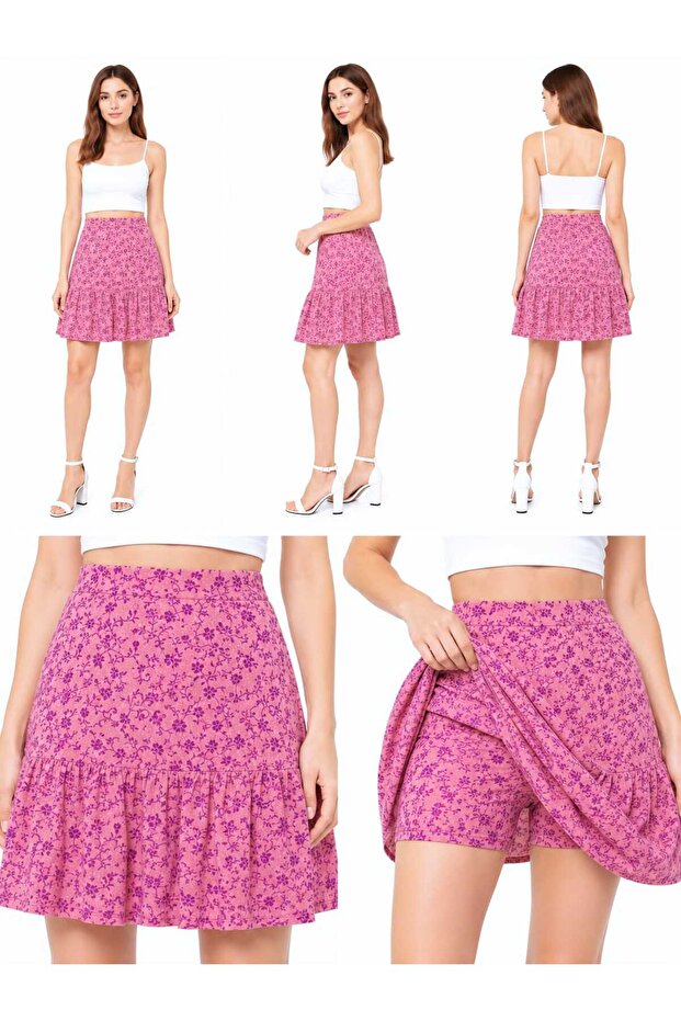Viscose Fabric Comfortable Fit 55 cm Short Skirt