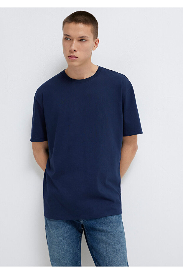 Navy Basic T-Shirt Loose Fit / Loose Relaxed Fit 066249 -70497