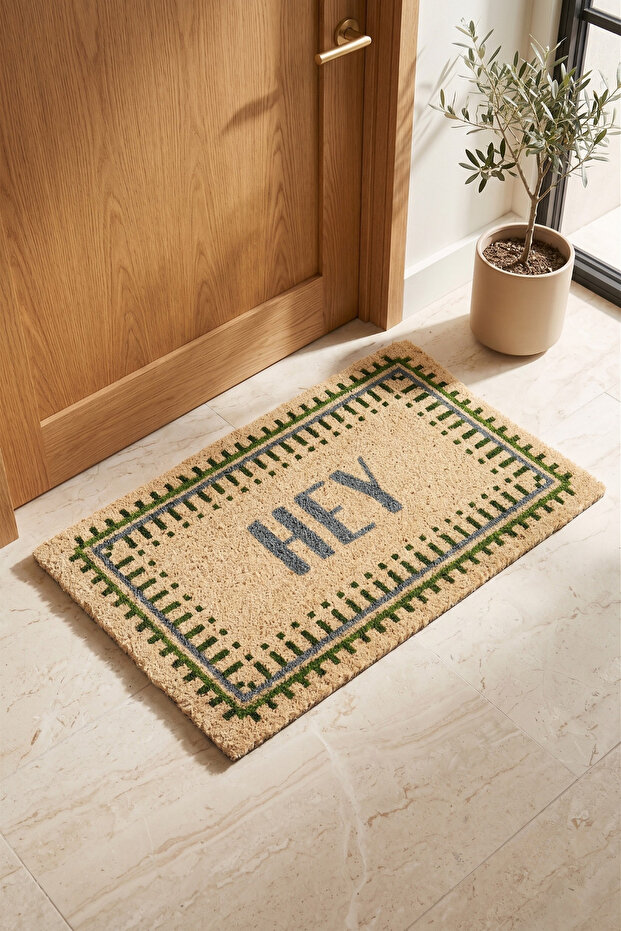 Hey Natural Coconut Fiber (Coir) Door Mat 45X75 cm