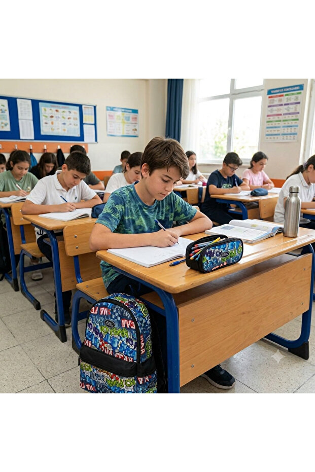 School Backpack Pen Holder Set