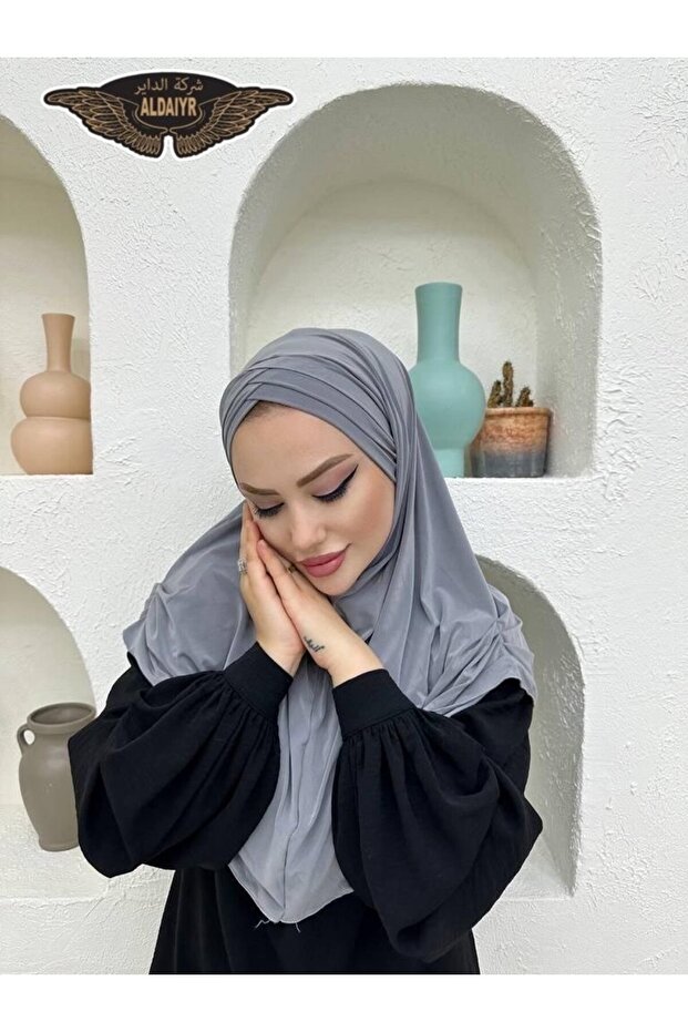 Sandy Fabric Ready-To-Wear Practical 3-Strap Hijab