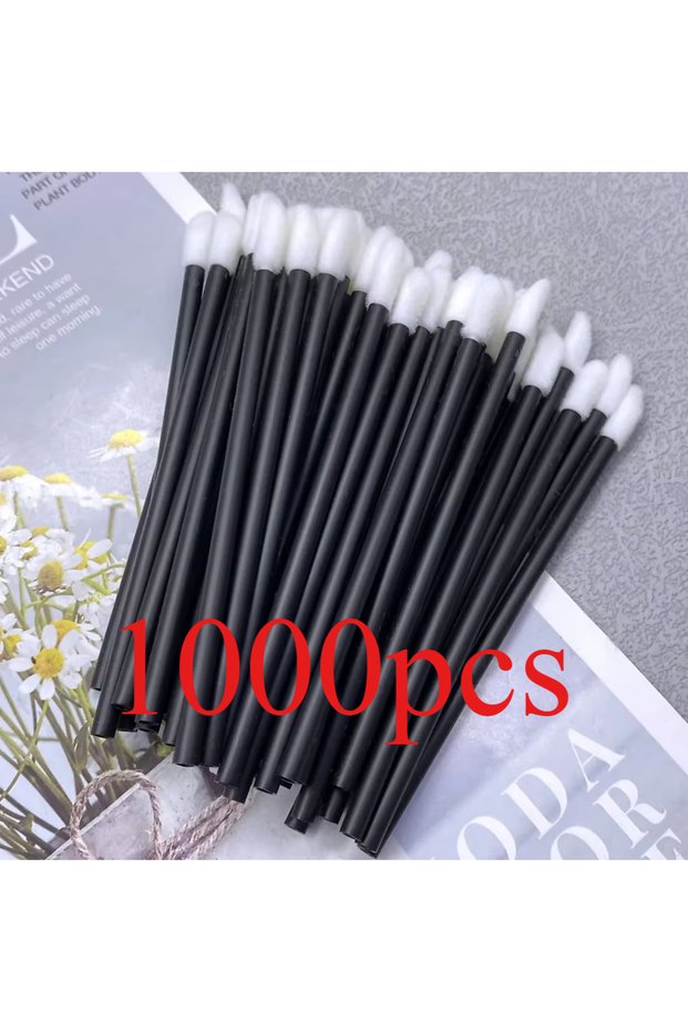 1000PCS Black 50/1000 PCS Disposable Lip Brush Women Accessories Wholesale Lipstick Gloss Wands Appl