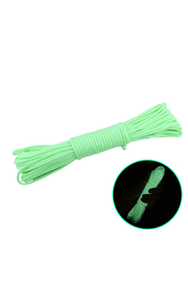 5M Light Green Luminous Paracord 9 Core 4mm Outdoor Fluorescent Rope Noctilucence Survival Ropes Nyl