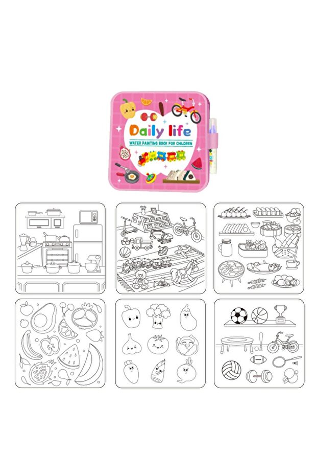 C Magic Water Drawing Book for Kids - Reusable Doodle Mat, Mess-Free Travel Toy, Foldable Painting .