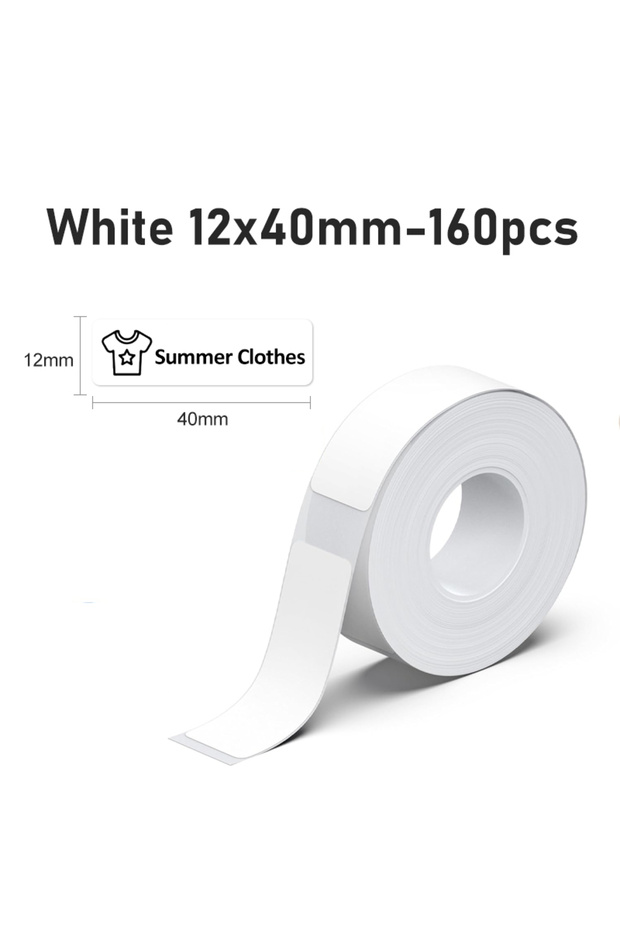 White 12x40mm Marklife P15 Label Stickers Thermal Label Tape Paper For Mini Thermal Printer Self-adh