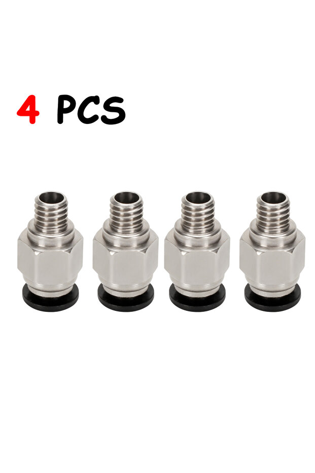 PC4-M6-4pcs 1-10pcs 3d Printer Accessories PC4-M6 Male Straight Pneumatic PTFE Tube Push in Quick Fi