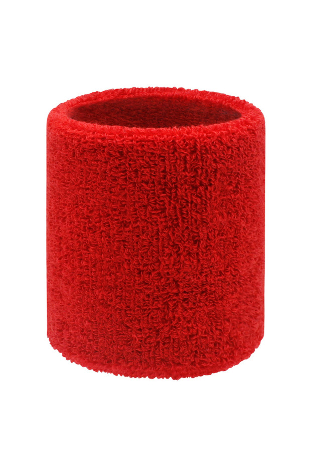 Red 1 Pcs Sweat-Absorbing Sports Wrist and Elbow Guard with Towel Wristband - Protector Sweatband Gy