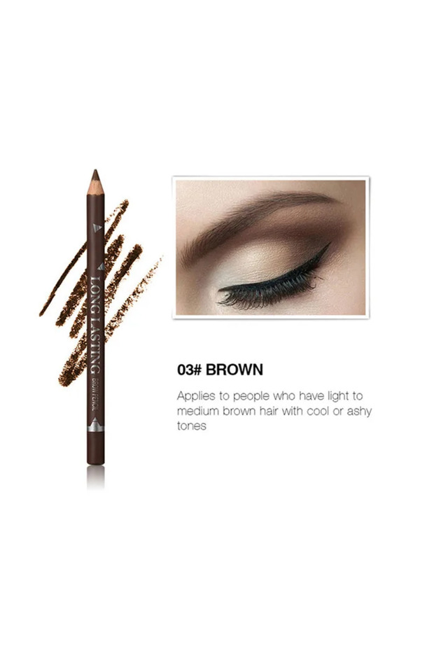 1pcs Brown 03 6/12PCs eye brow pencil waterproof professional women eye makeup pen easy color natura