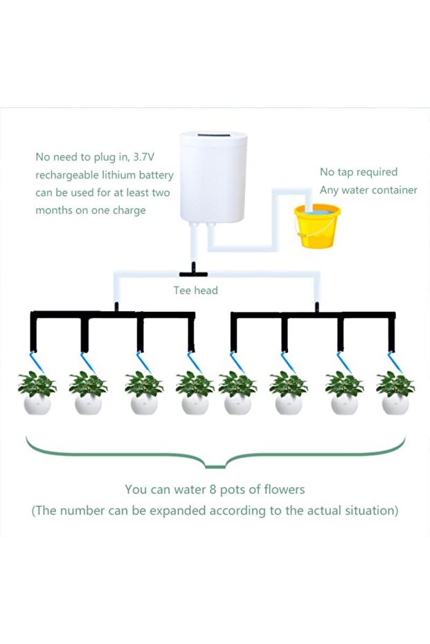 8 heads 2/4/8 Head Drip Watering Pump Automatic Irrigation System Garden Watering Equipment Plant Sp