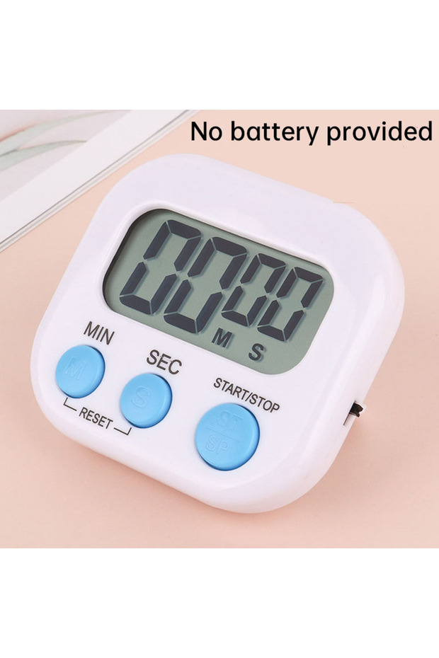 White Kitchen Timer Magnetic LCD Digital Countdown Timer Cooking Timer Alarm Clock Home Kitchen Acce