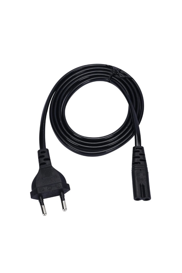 black 1.5M EU Power Cable 2pin IEC320 C7 Power Extension Cord For Dell Laptop Charger Canon Epson Pr