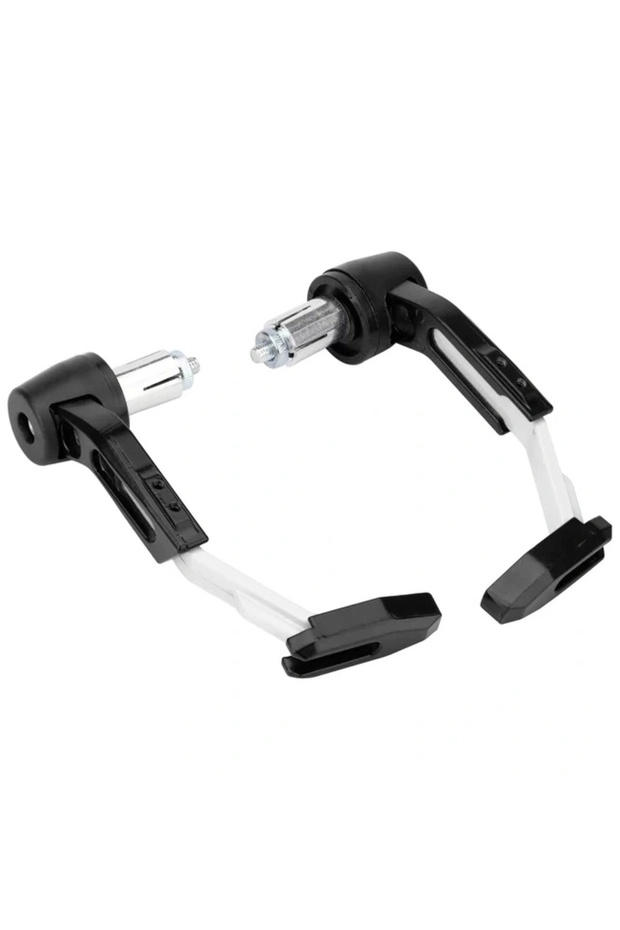 silver Adjustable Length Universal 7/8' Handlebar Protector Brake Lever Guard for Motorcycle Scooter