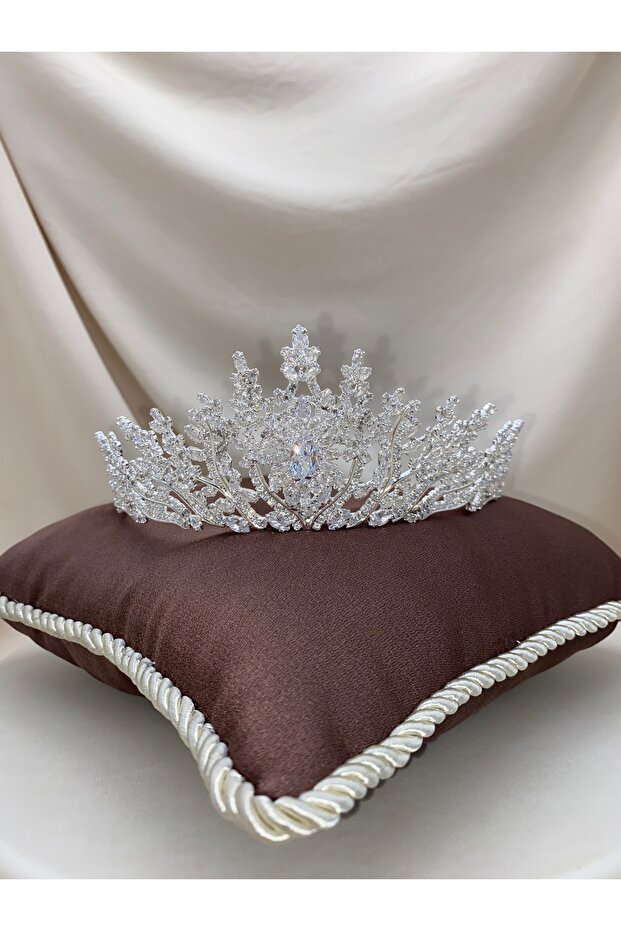 Melody Bridal Crown Zircon Stone Crown Hair Accessory