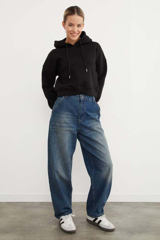 3 Thread Basic Hooded Sweatshirt - 3