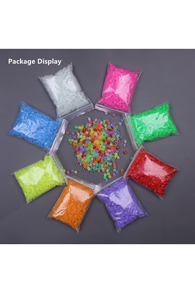 Multicolor 8 Colors Luminous Fuse Beads 500pcs/bag 5mm Ironing Beads Hama Beads.Children's Pixel Pu