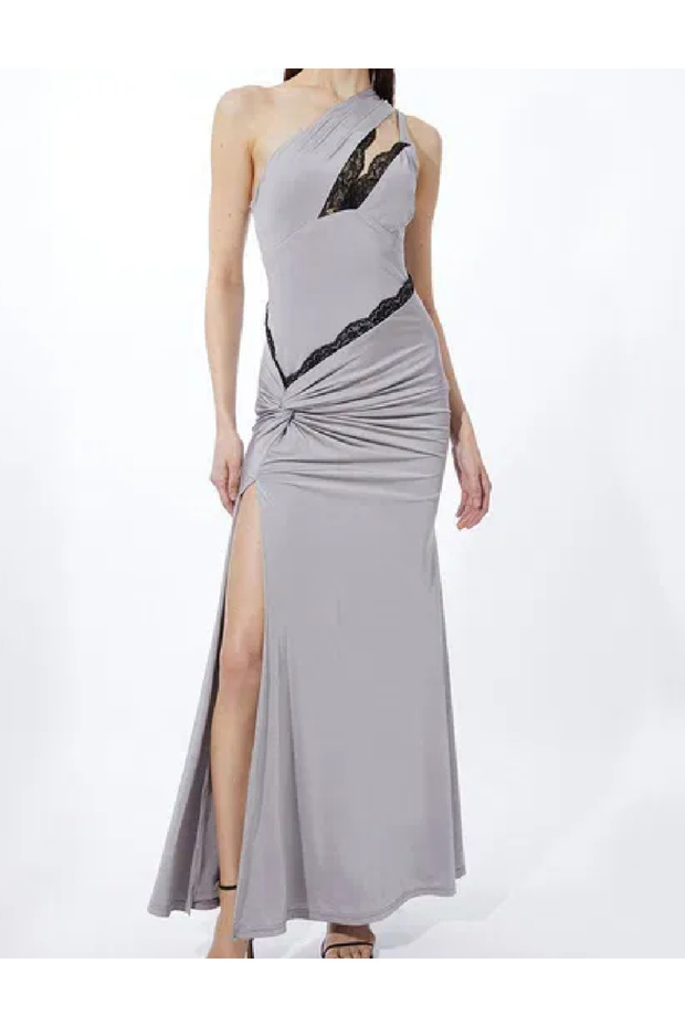 Rochie lunga, Gri