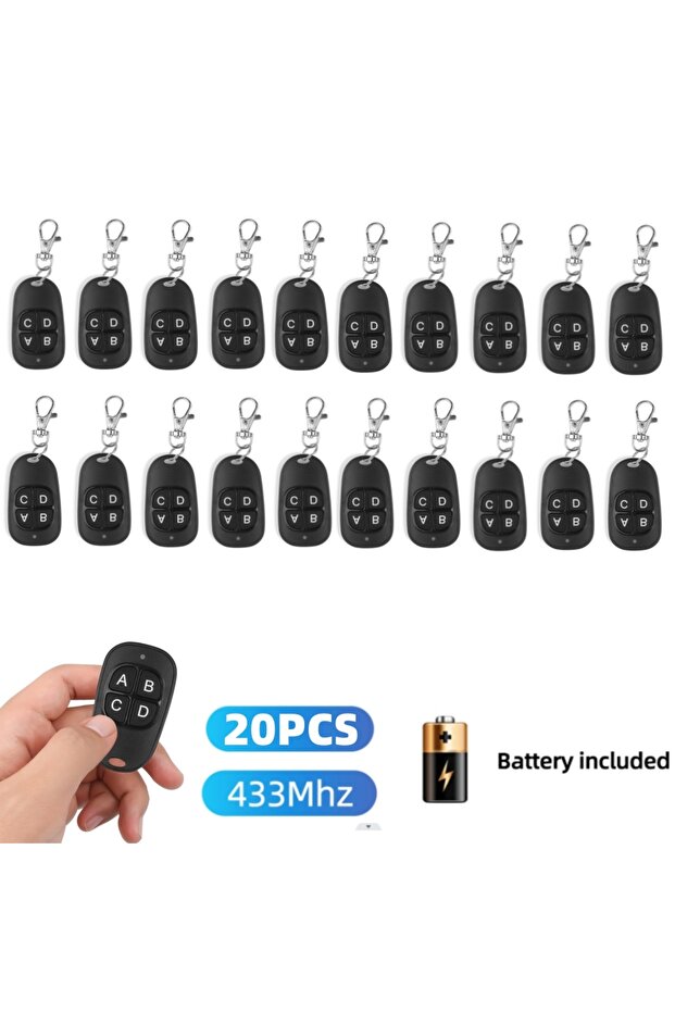 20 قطعة 433 ميجا هرتز RF نسخ مفتاح التحكم عن بعد 433.92 ميجا هرتز 4 قنوات جهاز إرسال رمز استنساخ مكرر مفتاح السيارة F