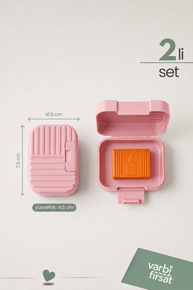 2-Pack Kojic Acid Soap Box with Lid, Travel Soap Holder and Facial Cleansing Bar Storage Container