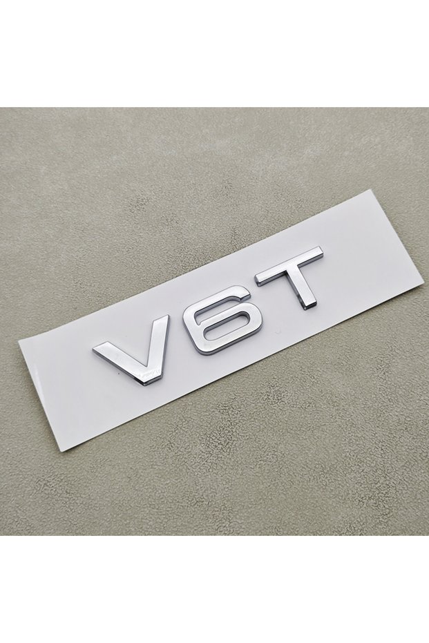 V6T Chrome 3D ABS Logo V6T Emblem V8T V10 Letters Car Sticker Fender Badge for Audi S4 S5 S6 A6 A7 A