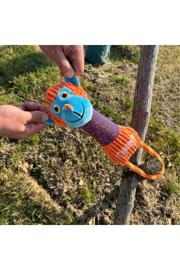 Monkey Dog Toy Animals Shape Bite Resistant Squeaky Toys Corduroy Dog Toys for Small Large Dogs Pupp