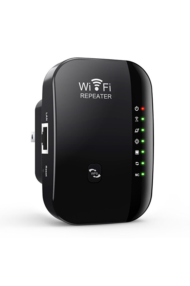 موسع نطاق واي فاي لاسلكي kebidumei باللون الأسود مع قابس أوروبي، بسرعة 300Mbps