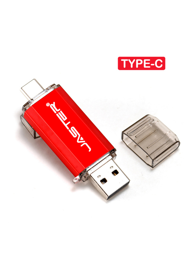 128 GB Red JASTER Pendrive Type C OTG USB Flash Drive 128GB 64GB 32GB 16GB 8GB 4GB Memory Stick 2.0