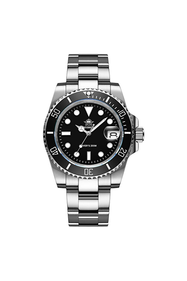 Black steel ADDIESDIVE Luxury Men's Watch Ceramic Bezel BGW9 Super Bright Luminous Leisure Quartz Wa