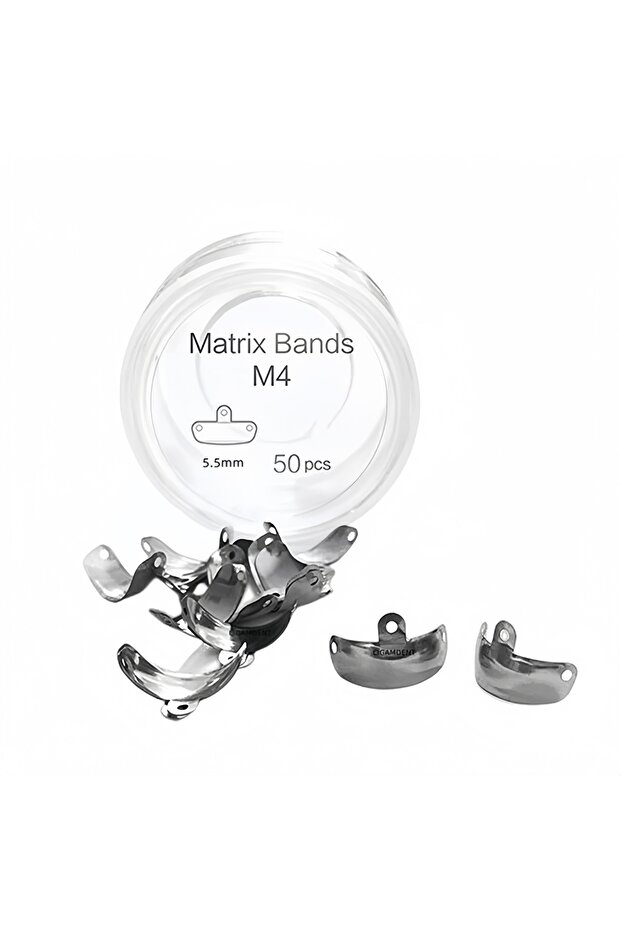 50Pcs 5.5mm Dental Matrix Bands Clamp Sectional Contoured Matrix System Metal Matrices Nickel Titani