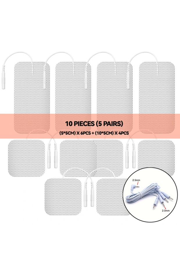 6M4L Line Physiotherapy Tens Electrodes Pad EMS Muscle Stimulator Patch Reusable Replaceable Non Wov