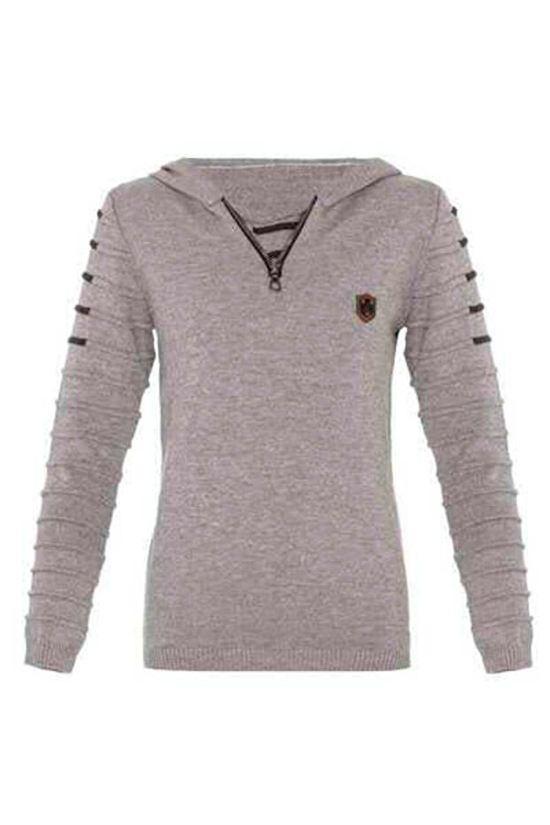 Bp106 Hooded Gray Children's Sweater