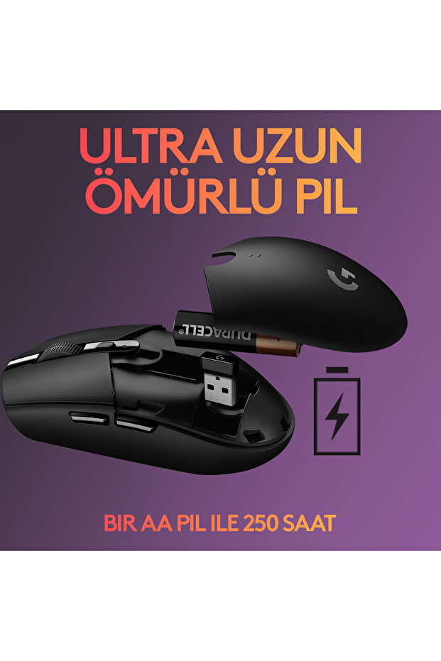 G G305 LIGHTSPEED 12.000 DPI Kablosuz Oyuncu Mouse, Siyah 910-005283 - 5