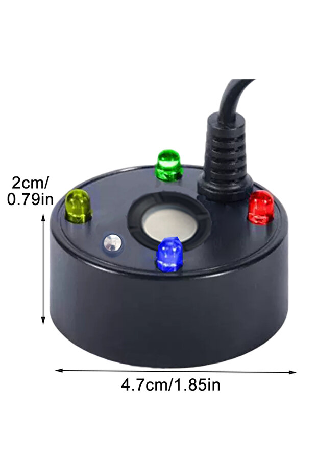 أسود 1PC 5V USB صانع الضباب الضباب البخاخ نافورة المياه حوض السمك البركة الرذاذ رأس مع 4 LED