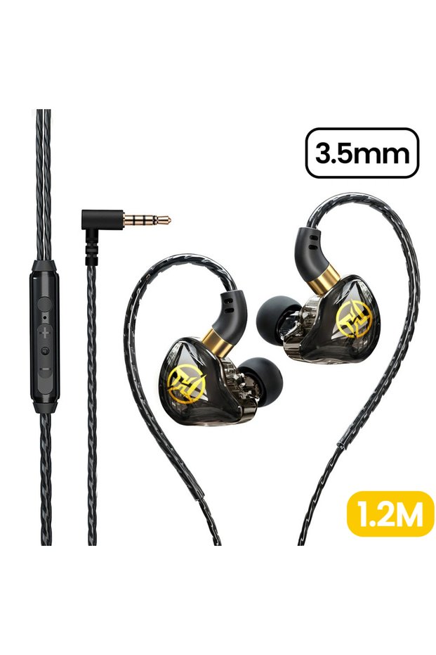 3.5MM Elough Sports Surround Headphones USB/Type c/3.5mm Wired Headphones HiFi Wired In Ear Headphon